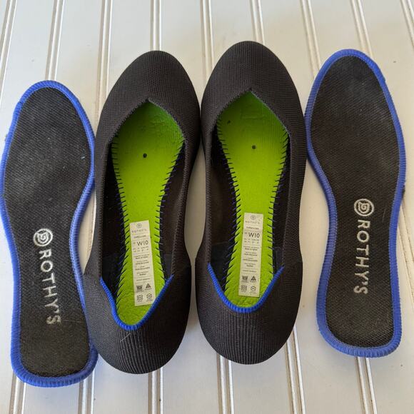 Rothy’s Black Round Toe flat shoes size 10 - Picture 10 of 11